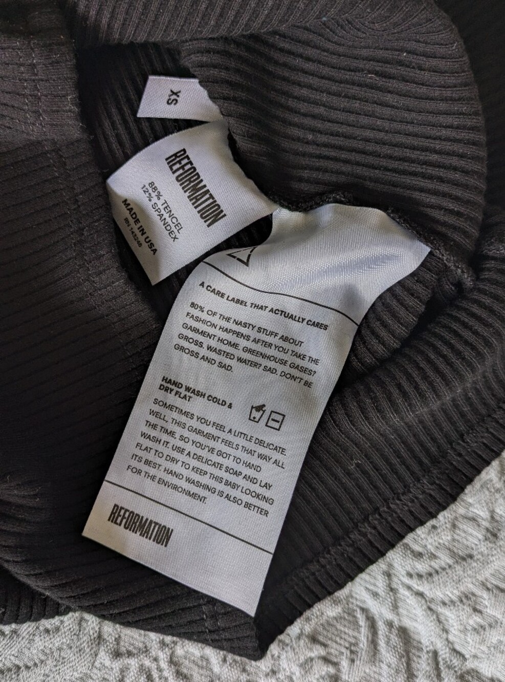 Reformation Ribbed Ruffle Tank - Picture 5 of 6